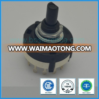 26mm Rotary Route Switch with Plastic Shaft for Electrical Equipment